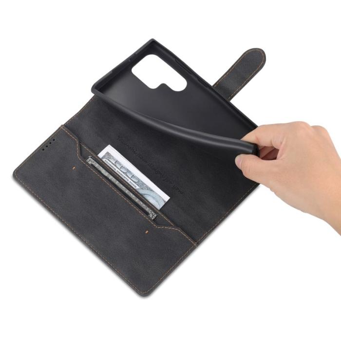 AZNS - AZNS Samsung Galaxy S22 Ultra 5G Fodral - PU Läder - Svart