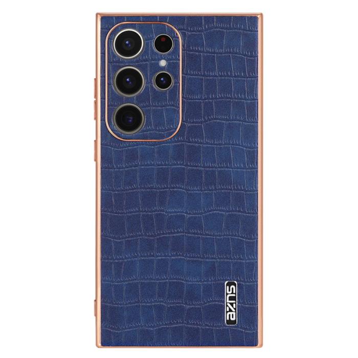 AZNS - AZNS Samsung Galaxy S22 Ultra Fodral Äkta läder - Blå