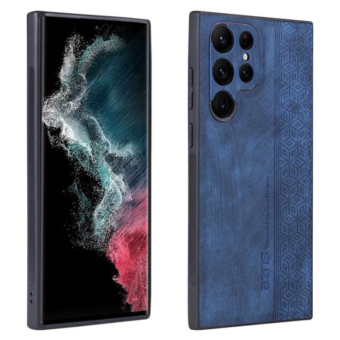 AZNS - AZNS Samsung Galaxy S22 Ultra Fodral - PU läder - Blå