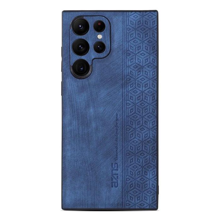 AZNS - AZNS Samsung Galaxy S22 Ultra Fodral - PU läder - Blå
