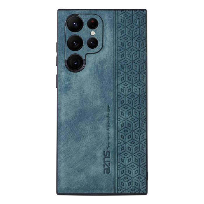 AZNS - AZNS Samsung Galaxy S22 Ultra Fodral PU Läder - Grön