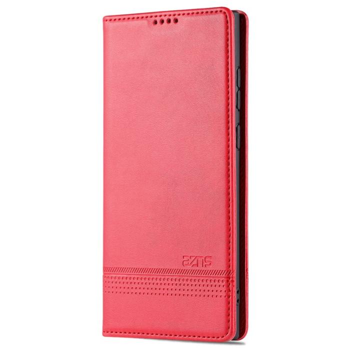 AZNS - AZNS Samsung Galaxy S22 Ultra Fodral - PU Läder - Röd