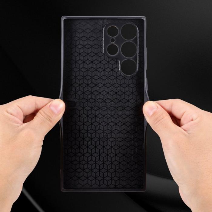 AZNS - AZNS Samsung Galaxy S22 Ultra Fodral PU Läder - Svart