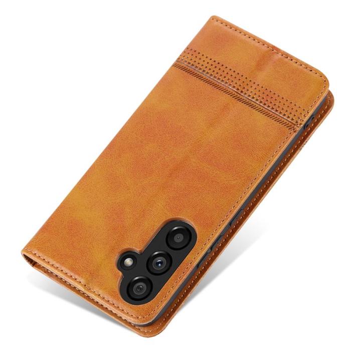 AZNS - AZNS Samsung Galaxy S23 FE Fodral Flip PU Läder - Brun