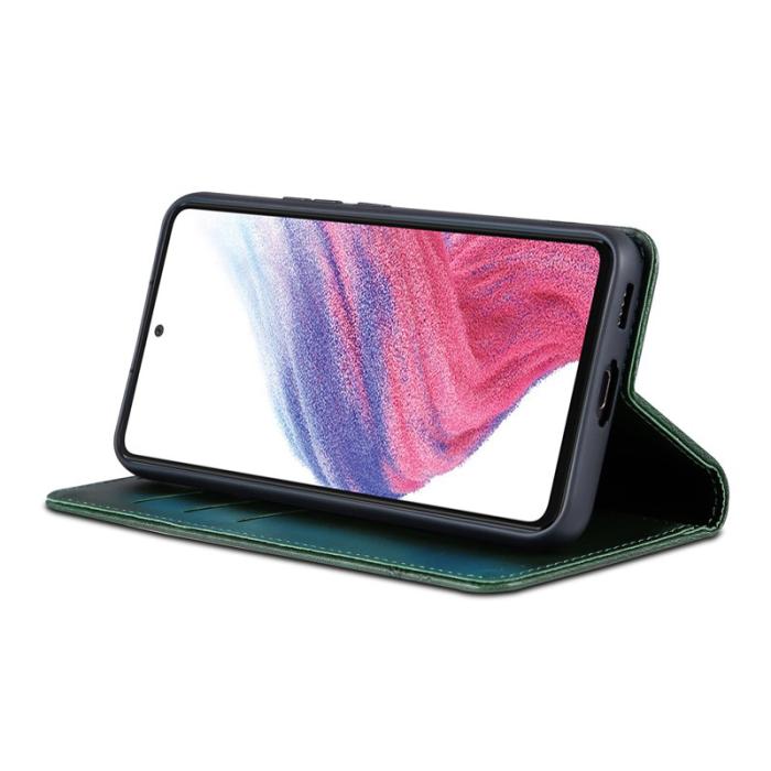 AZNS - AZNS Samsung Galaxy S23 FE Fodral Flip PU Läder - Grön