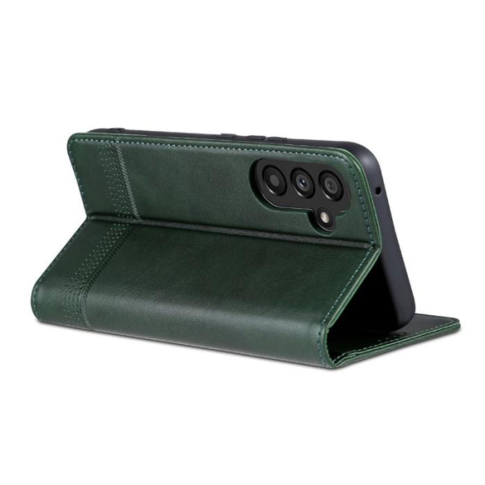 AZNS - AZNS Samsung Galaxy S23 FE Fodral Flip PU Läder - Grön