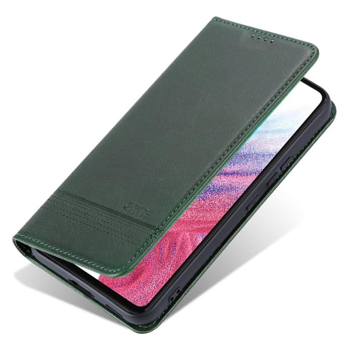 AZNS - AZNS Samsung Galaxy S23 FE Fodral Flip PU Läder - Grön