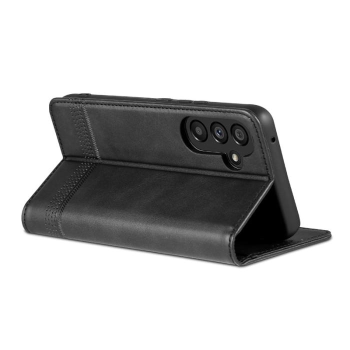 AZNS - AZNS Samsung Galaxy S23 FE Fodral Flip PU Läder - Svart