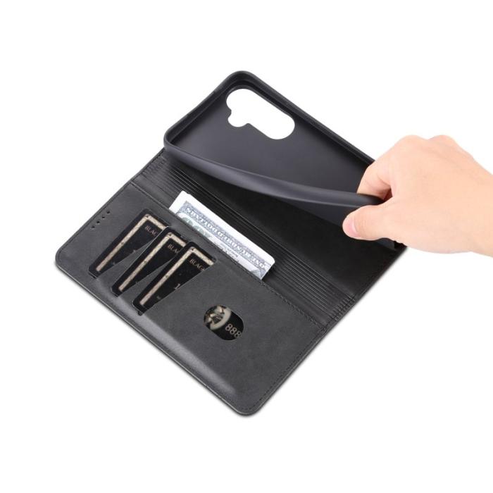 AZNS - AZNS Samsung Galaxy S23 FE Fodral Flip PU Läder - Svart