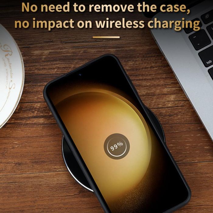 AZNS - AZNS Samsung Galaxy S23 FE Fodral PU Läder - Brun