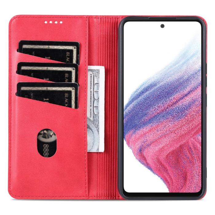 AZNS - AZNS Samsung Galaxy S23 FE Fodral PU Läder - Röd