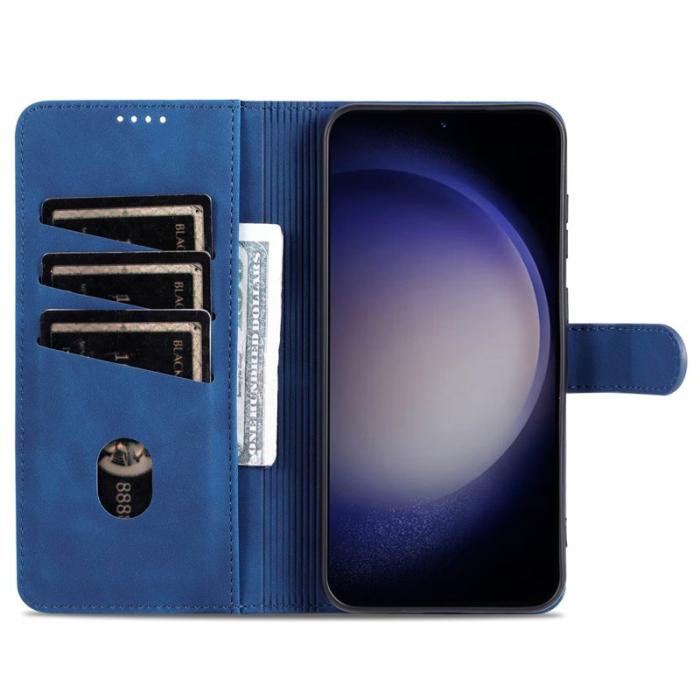 AZNS - AZNS Samsung Galaxy S23 FE Fodral Slim PU Läder - Blå