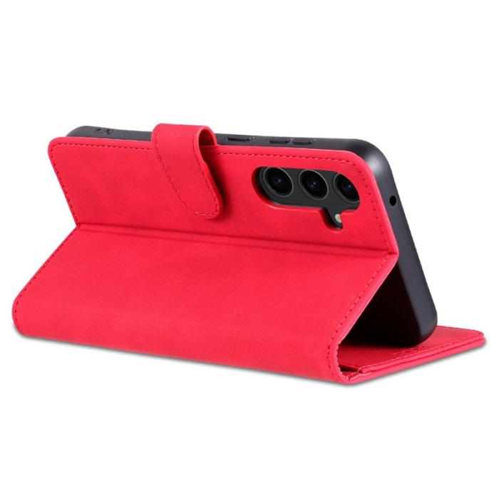 AZNS - AZNS Samsung Galaxy S23 FE Fodral Slim PU Läder - Röd