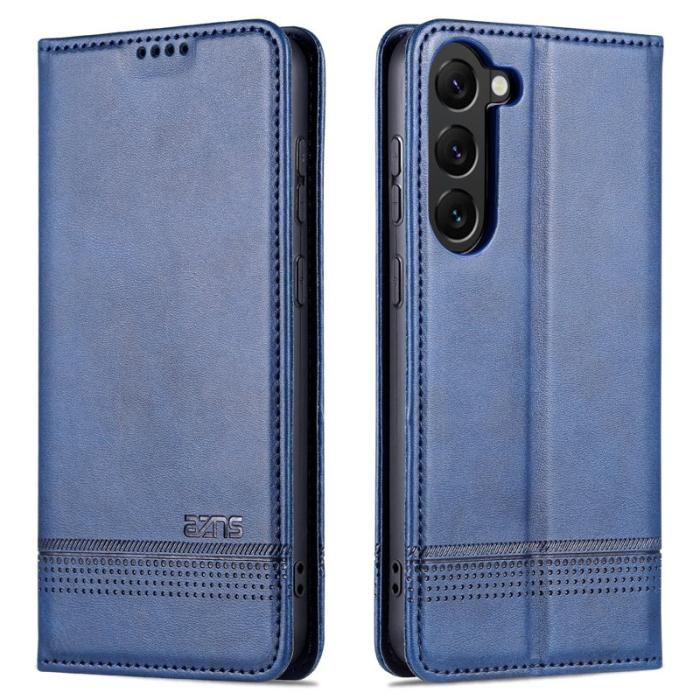 AZNS - AZNS Samsung Galaxy S23 Fodral Äkta läder - Blå