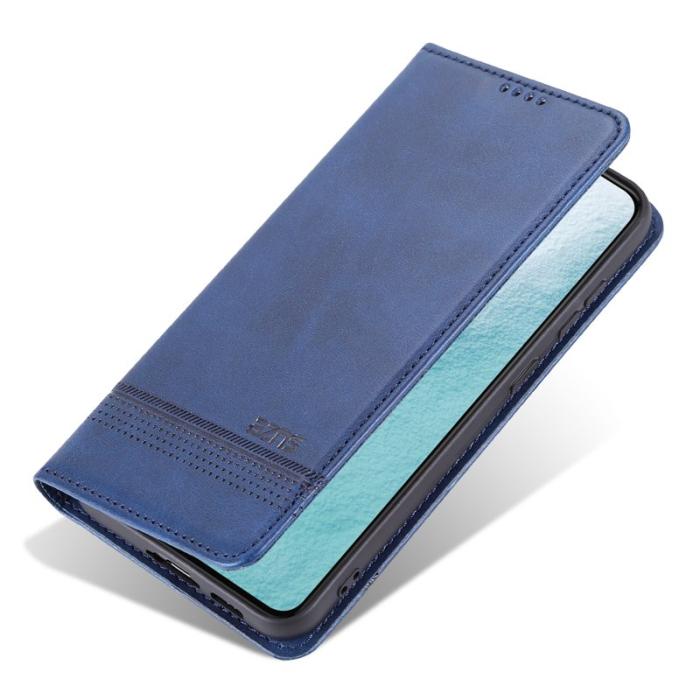 AZNS - AZNS Samsung Galaxy S23 Fodral Äkta läder - Blå