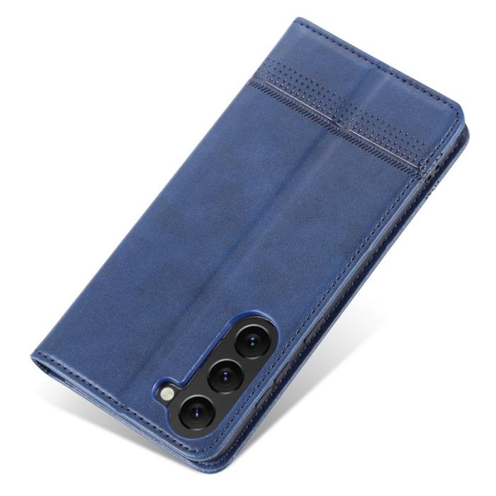 AZNS - AZNS Samsung Galaxy S23 Fodral Äkta läder - Blå