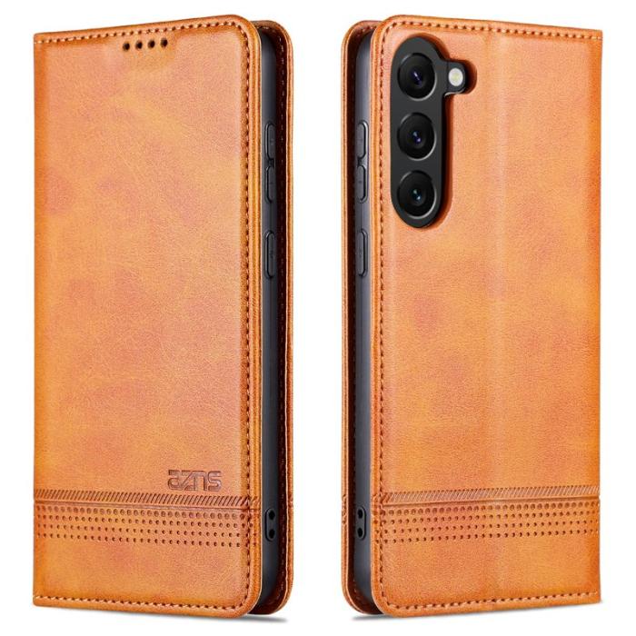 AZNS - AZNS Samsung Galaxy S23 Fodral Äkta läder - Brun
