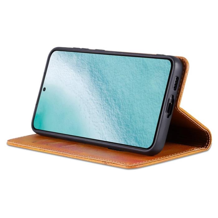 AZNS - AZNS Samsung Galaxy S23 Fodral Äkta läder - Brun