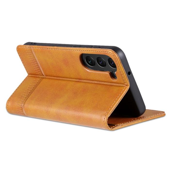 AZNS - AZNS Samsung Galaxy S23 Fodral Äkta läder - Brun