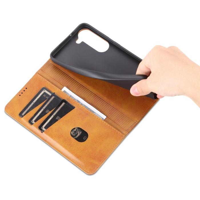 AZNS - AZNS Samsung Galaxy S23 Fodral Äkta läder - Brun