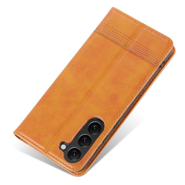 AZNS - AZNS Samsung Galaxy S23 Fodral Äkta läder - Brun