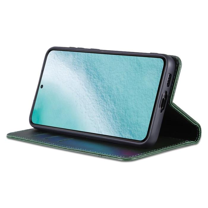 AZNS - AZNS Samsung Galaxy S23 Fodral Äkta läder - Grön