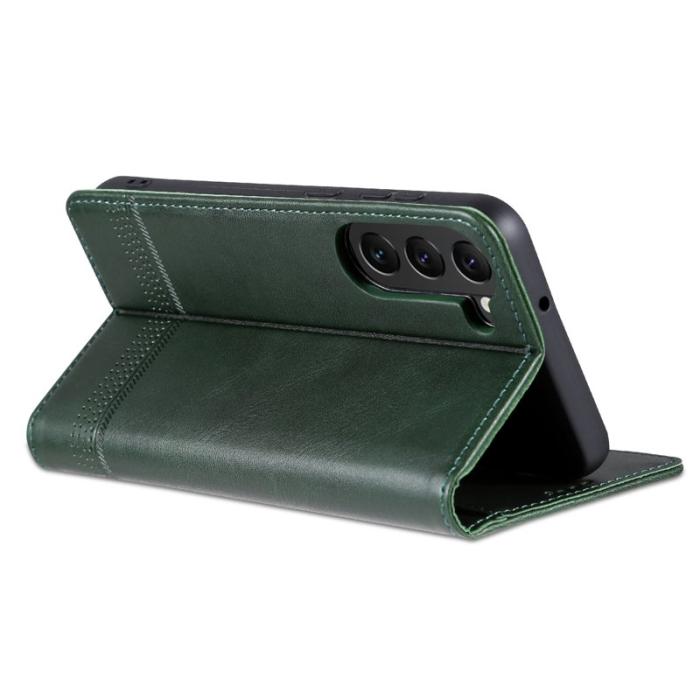 AZNS - AZNS Samsung Galaxy S23 Fodral Äkta läder - Grön