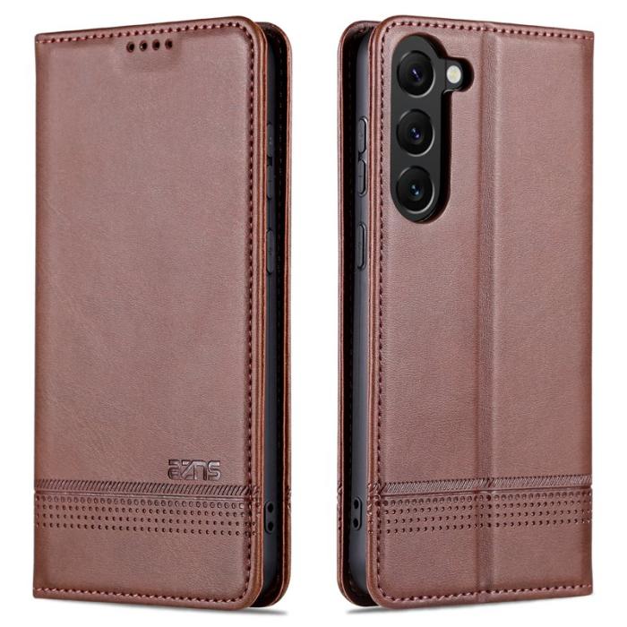 AZNS - AZNS Samsung Galaxy S23 Fodral Äkta läder - Kaffe