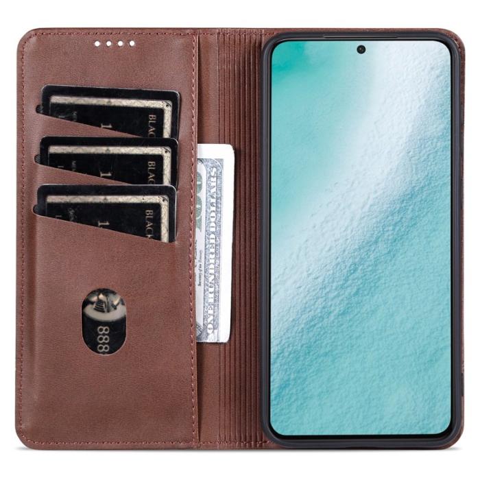 AZNS - AZNS Samsung Galaxy S23 Fodral Äkta läder - Kaffe