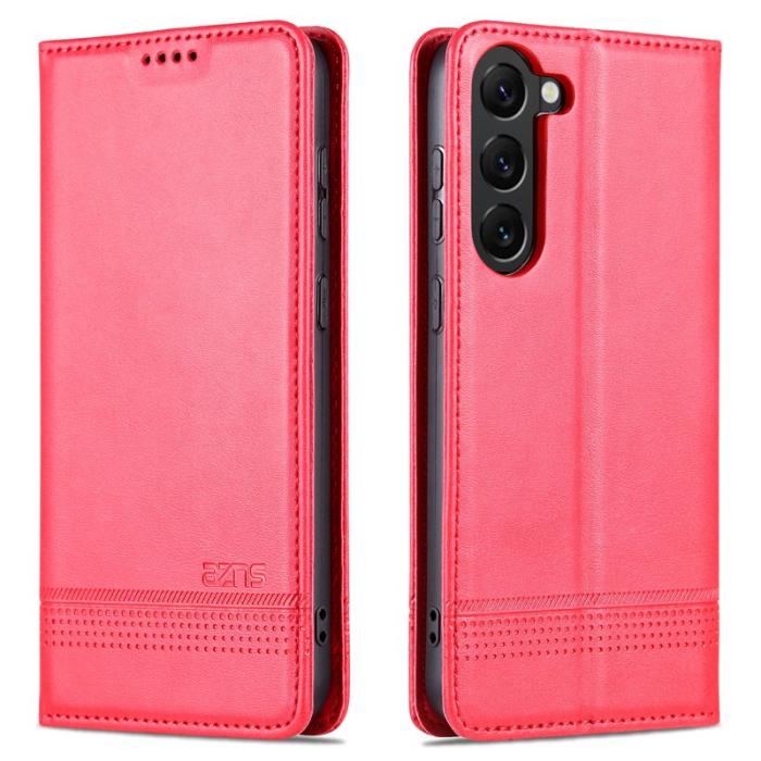 AZNS - AZNS Samsung Galaxy S23 Fodral Äkta läder - Röd