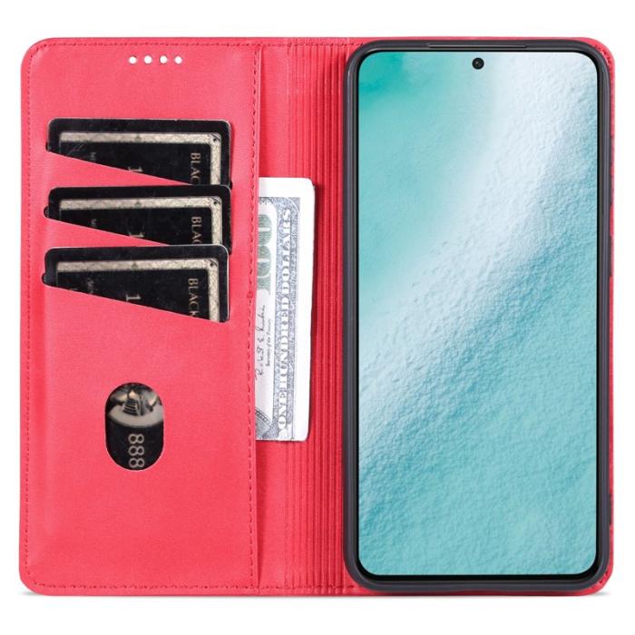 AZNS - AZNS Samsung Galaxy S23 Fodral Äkta läder - Röd