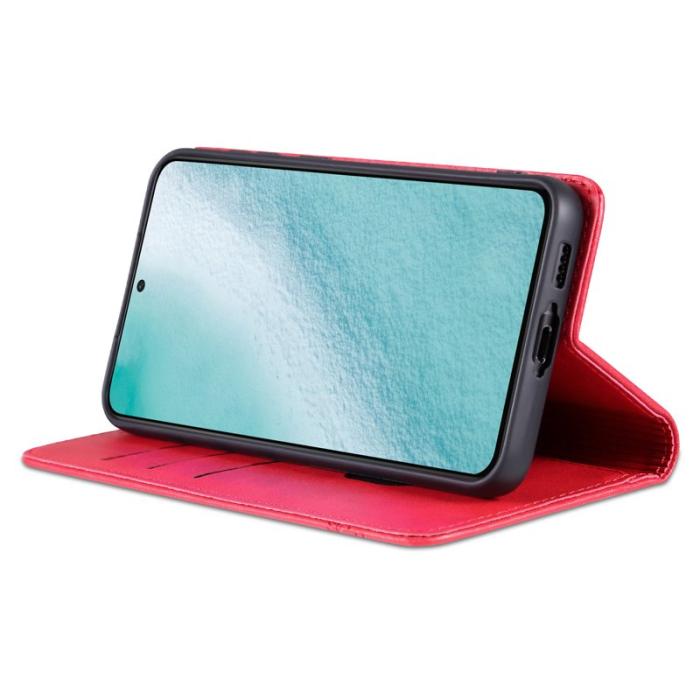 AZNS - AZNS Samsung Galaxy S23 Fodral Äkta läder - Röd