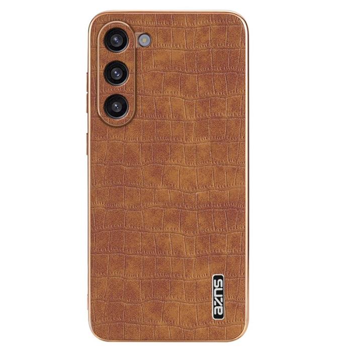 AZNS - AZNS Samsung Galaxy S23 Fodral Crocodile PU+TPU - Brun