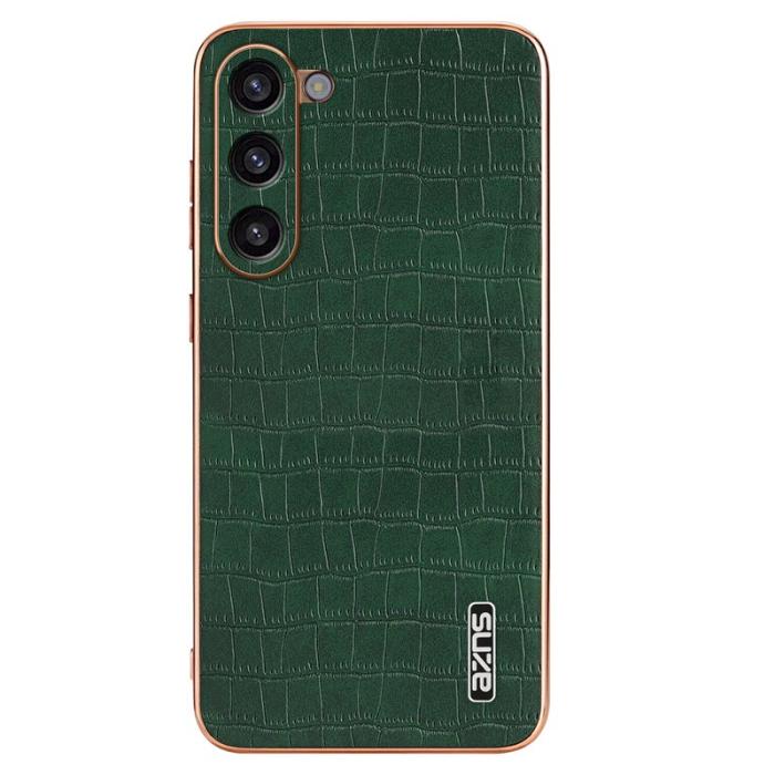 AZNS - AZNS Samsung Galaxy S23+ Fodral Crocodile PU+TPU - Grön
