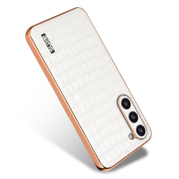 AZNS - AZNS Samsung Galaxy S23+ Fodral Crocodile PU+TPU - Vit