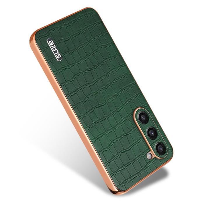 AZNS - AZNS Samsung Galaxy S23 Fodral Crocodile Textur PU+TPU - Grön