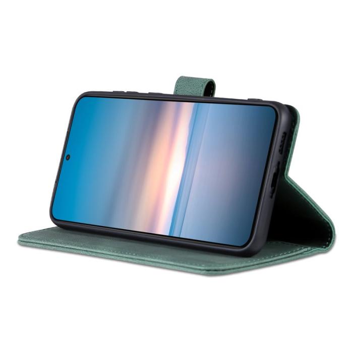 AZNS - AZNS Samsung Galaxy S23 Fodral PU Läder - Full Protection - Grön