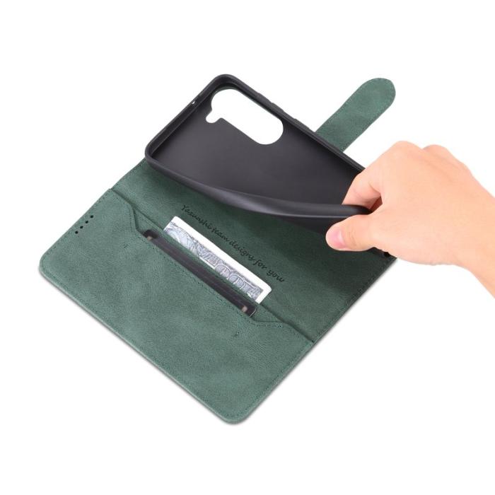 AZNS - AZNS Samsung Galaxy S23 Fodral PU Läder - Full Protection - Grön