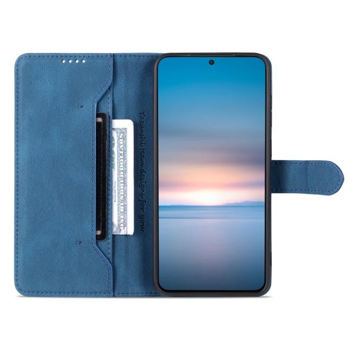 AZNS - AZNS Samsung Galaxy S23 Fodral PU Läder - Full Skydd - Blå