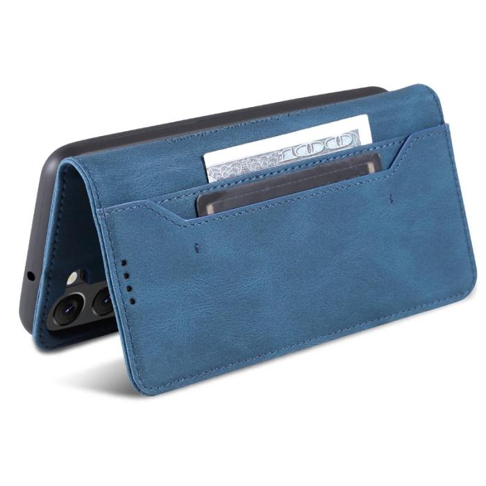 AZNS - AZNS Samsung Galaxy S23 Fodral PU Läder - Full Skydd - Blå