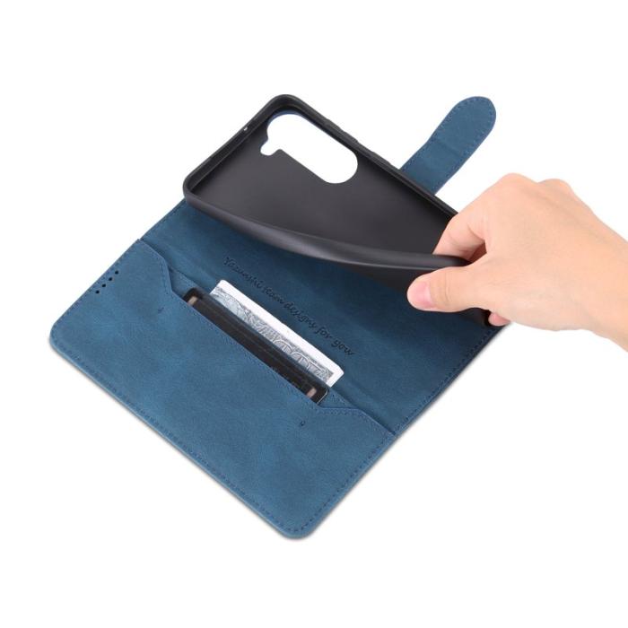 AZNS - AZNS Samsung Galaxy S23 Fodral PU Läder - Full Skydd - Blå