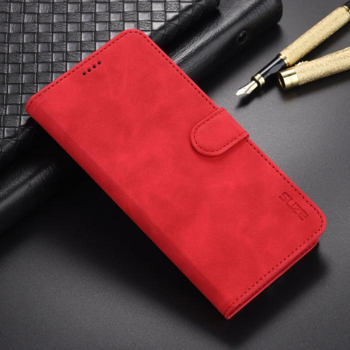 AZNS - AZNS Samsung Galaxy S23 Fodral PU Läder - Röd