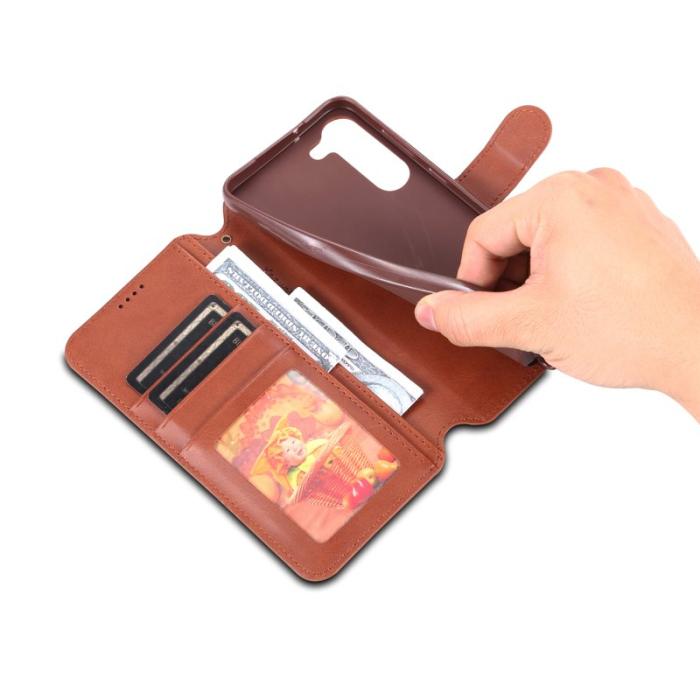 AZNS - AZNS Samsung Galaxy S23+ Skal Äkta läder - Brun