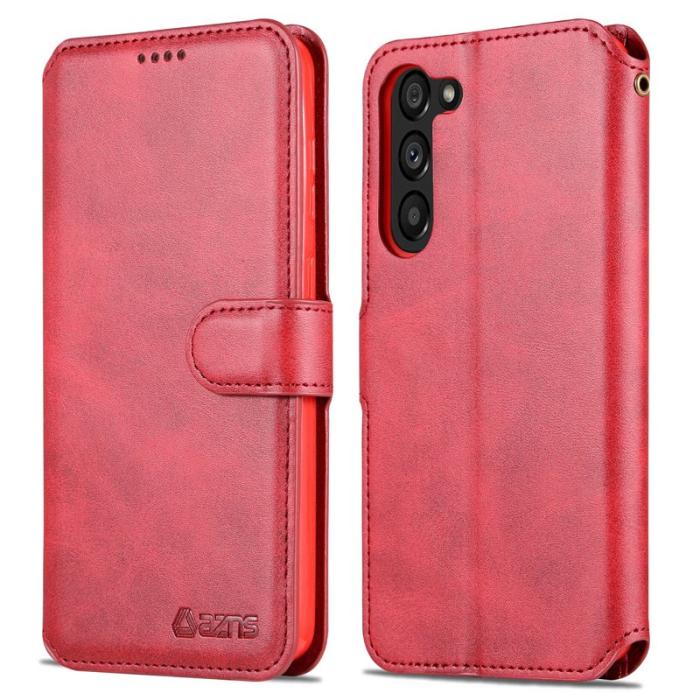 AZNS - AZNS Samsung Galaxy S23+ Skal Äkta Läder - Röd