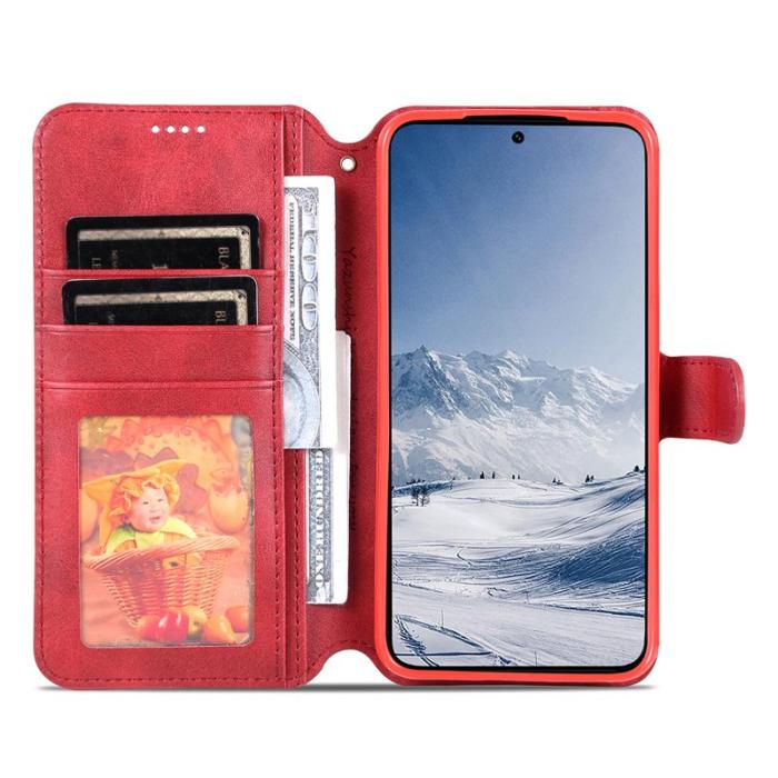 AZNS - AZNS Samsung Galaxy S23+ Skal Äkta Läder - Röd