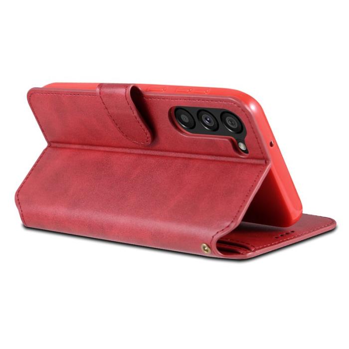 AZNS - AZNS Samsung Galaxy S23+ Skal Äkta Läder - Röd