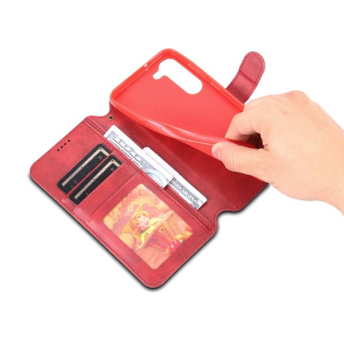 AZNS - AZNS Samsung Galaxy S23+ Skal Äkta Läder - Röd