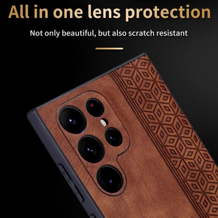 AZNS - AZNS Samsung Galaxy S23 Ultra Fodral Äkta läder - Lila