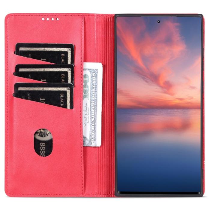 AZNS - AZNS Samsung Galaxy S23 Ultra Fodral Äkta läder - Röd