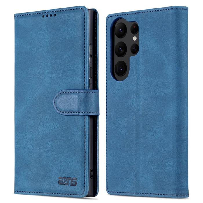 AZNS - AZNS Samsung Galaxy S23 Ultra Fodral PU Läder - Blå
